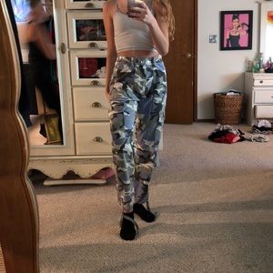 Urban Outfitter blue camo pants